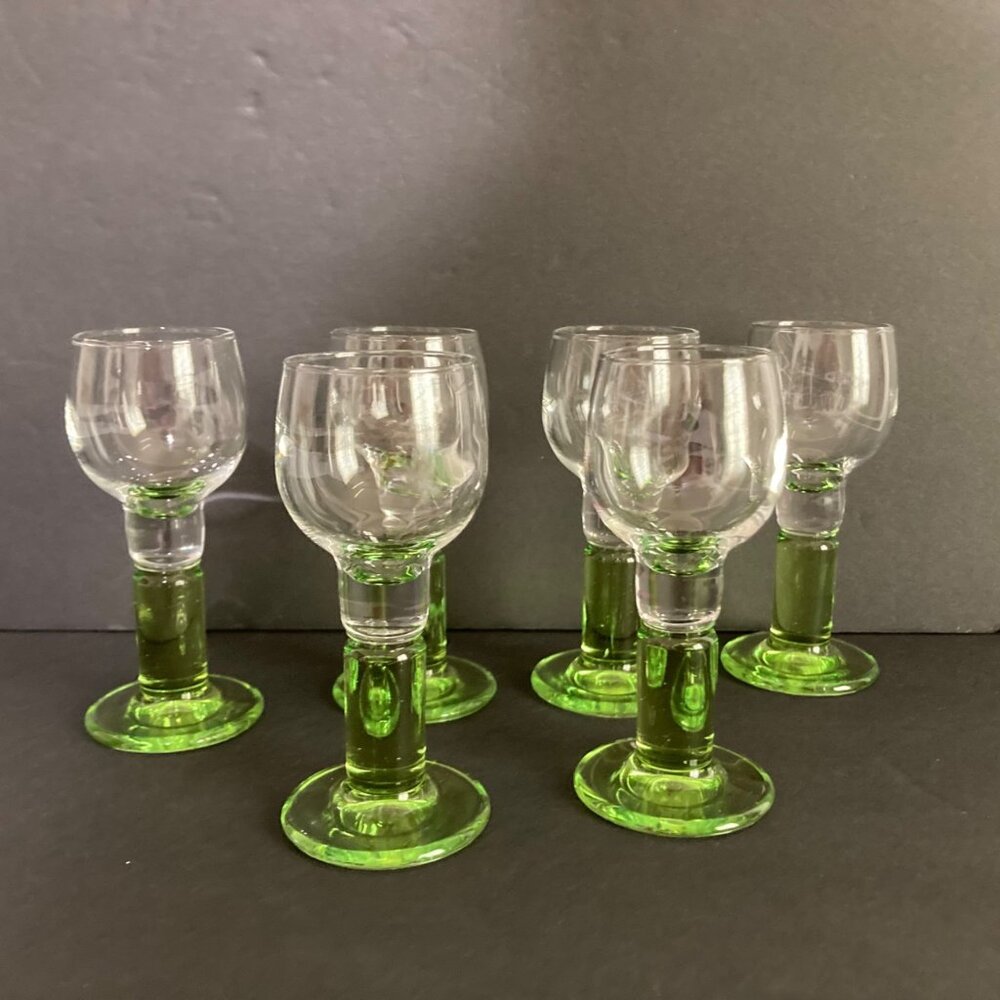 Vintage Italian Bormioli Rocco Limoncino Liquor Cordial Shot Glasses - Picture 2 of 6